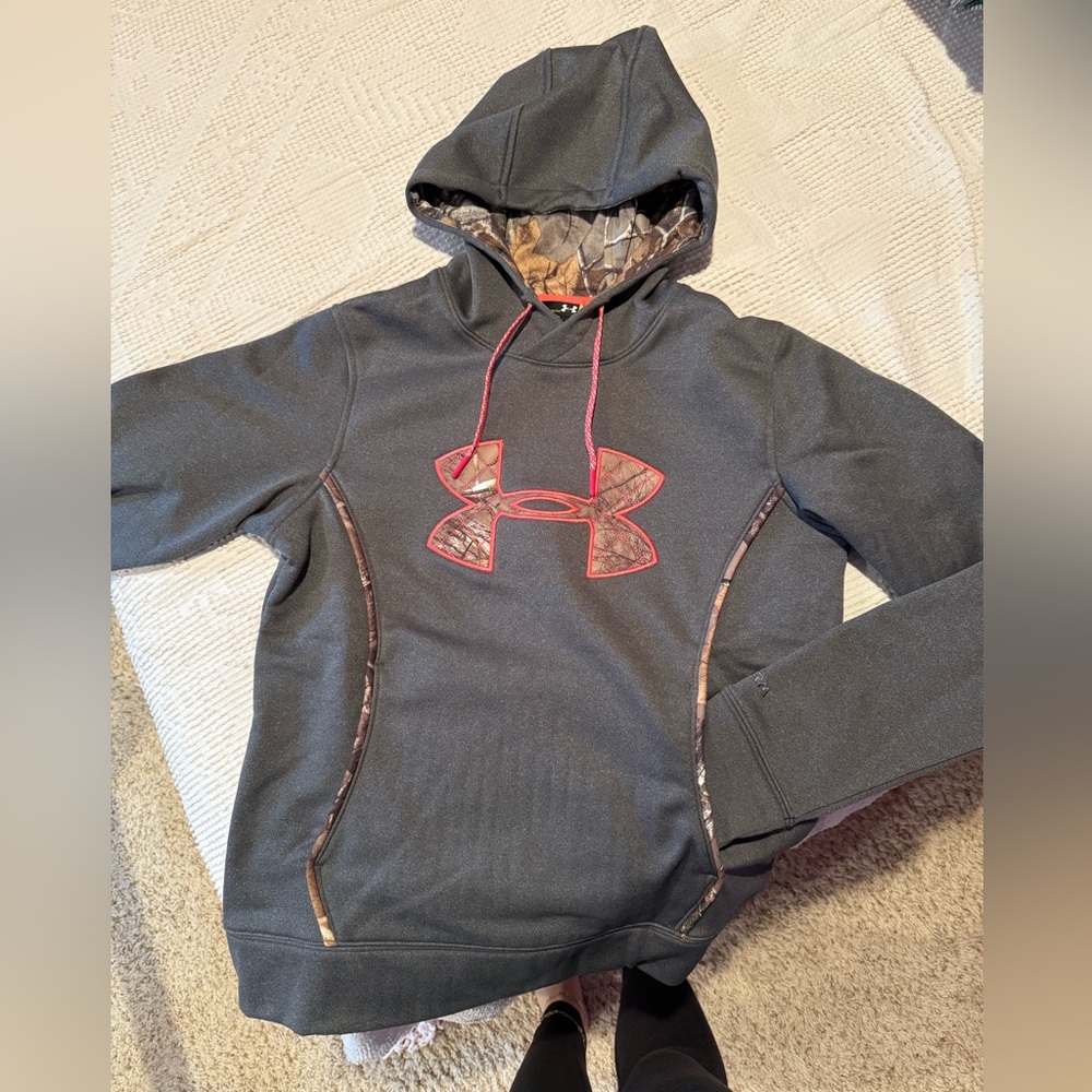 Under Armour Camo Hoodie with Pink Accents